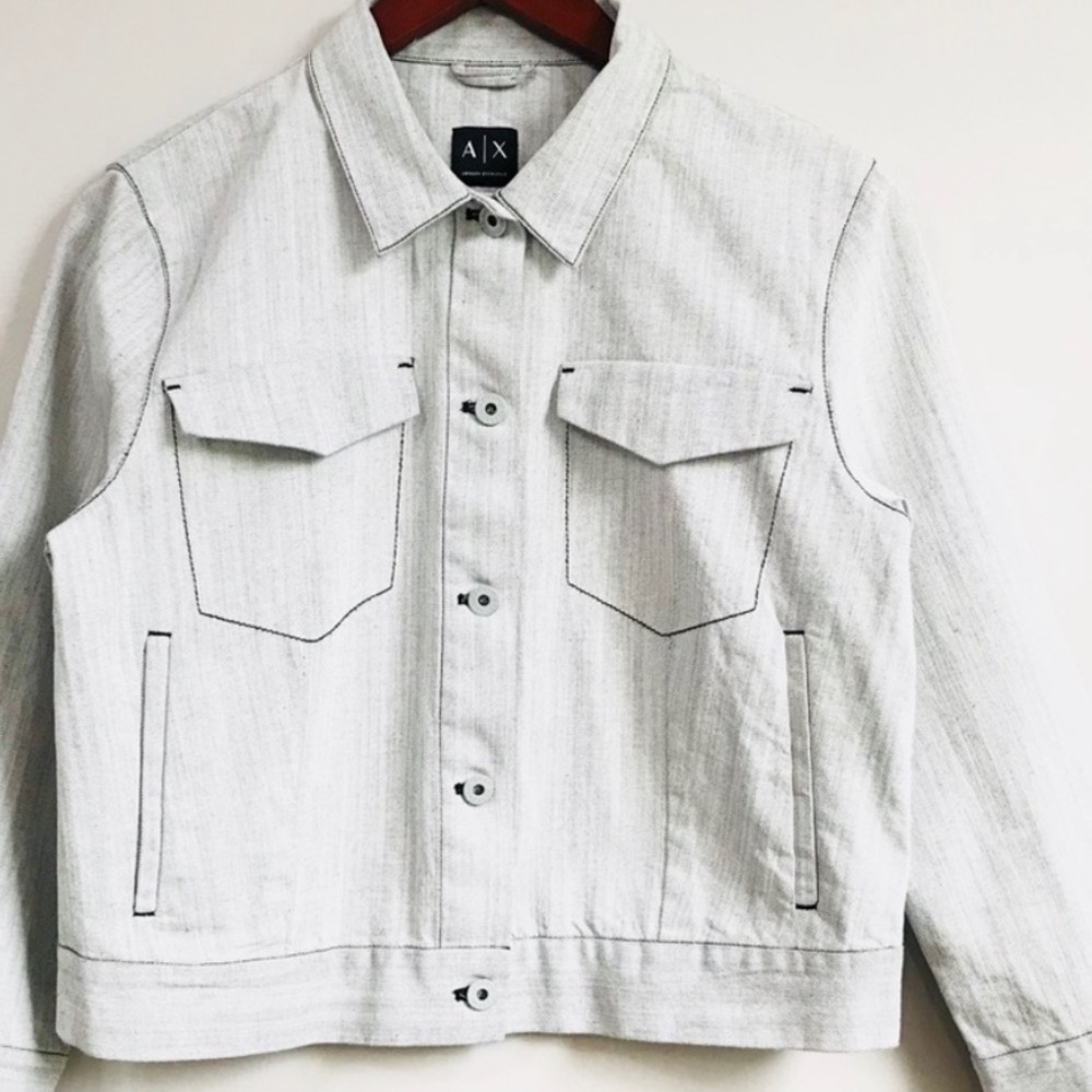 Armani Exchange Grey Denim Jacket
